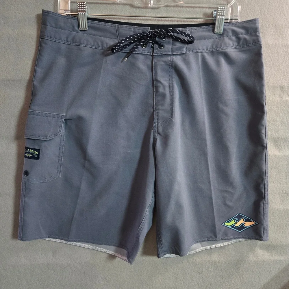 Billabong‎ Arch Pro Board Shorts Mens 33 Gray Recycler Performance Swim Trunks
